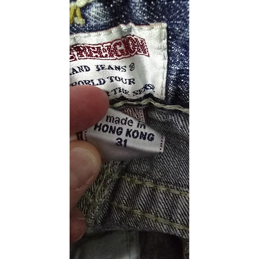 True Religion Jeans Mens Size 31x27 Blue Denim Bobby Tapered Pants